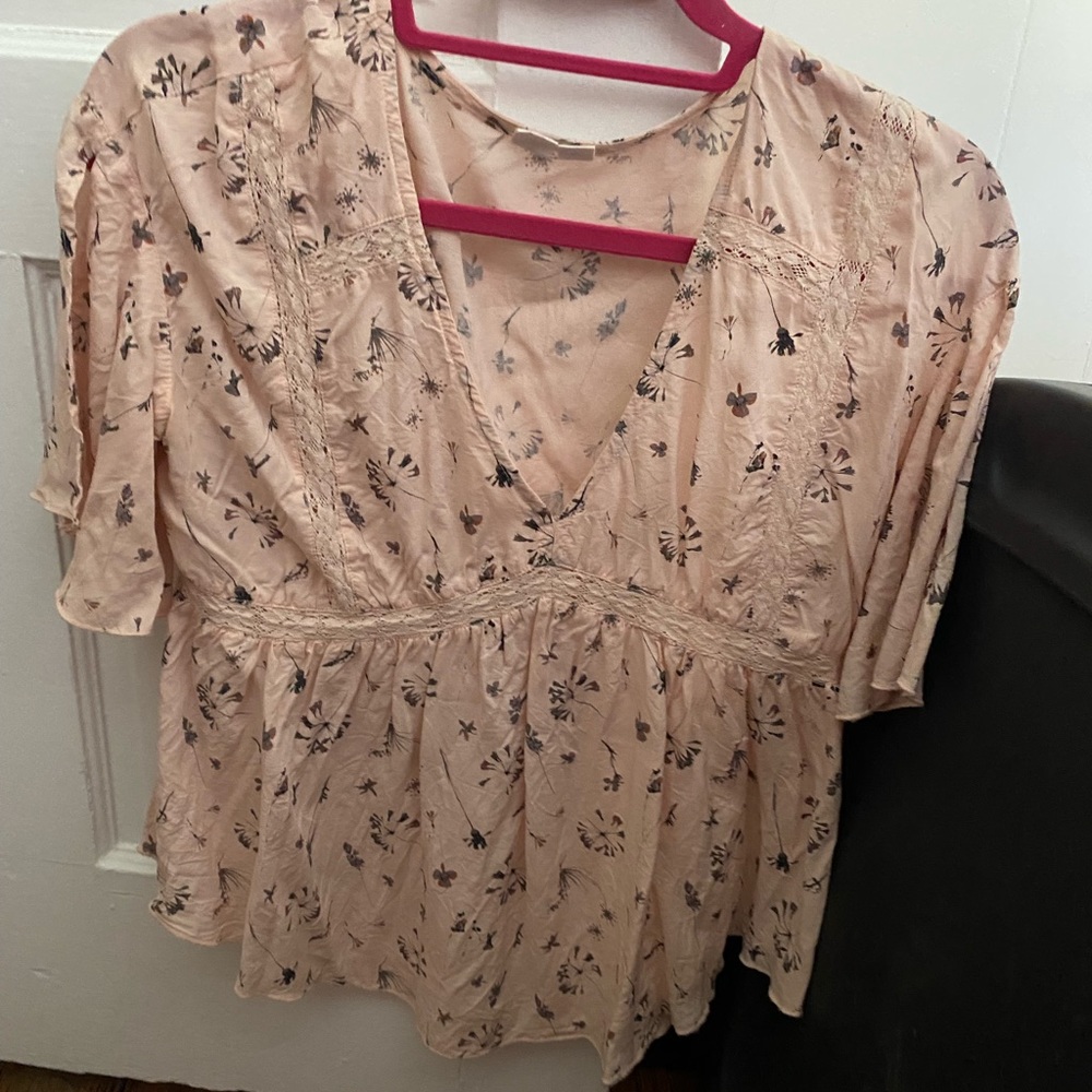 Floral Mel rose and market top
